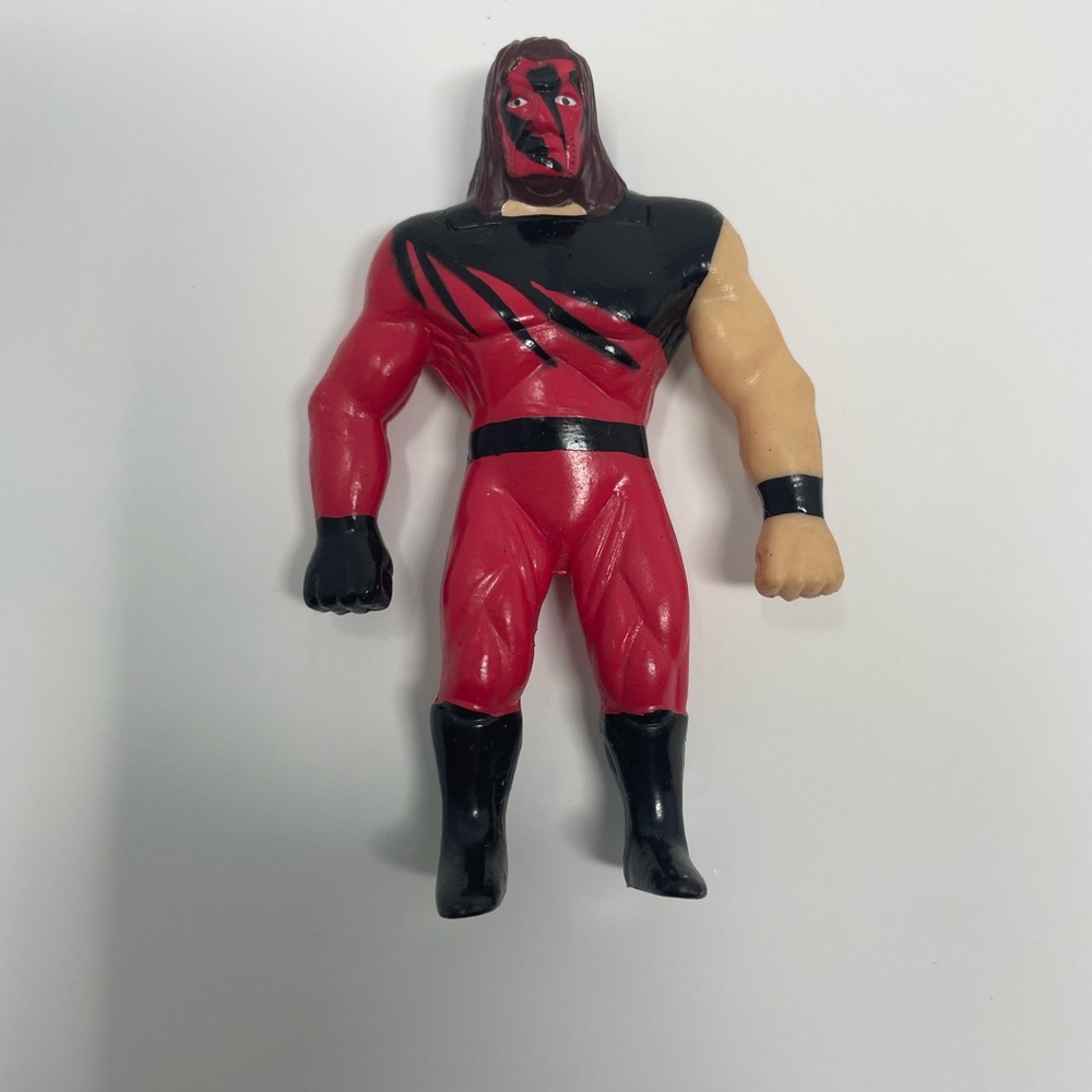 Vintage 1998 WWF Kane Bend-Ems Wrestling Figure Titan Sports 3"‎ WWE Loose